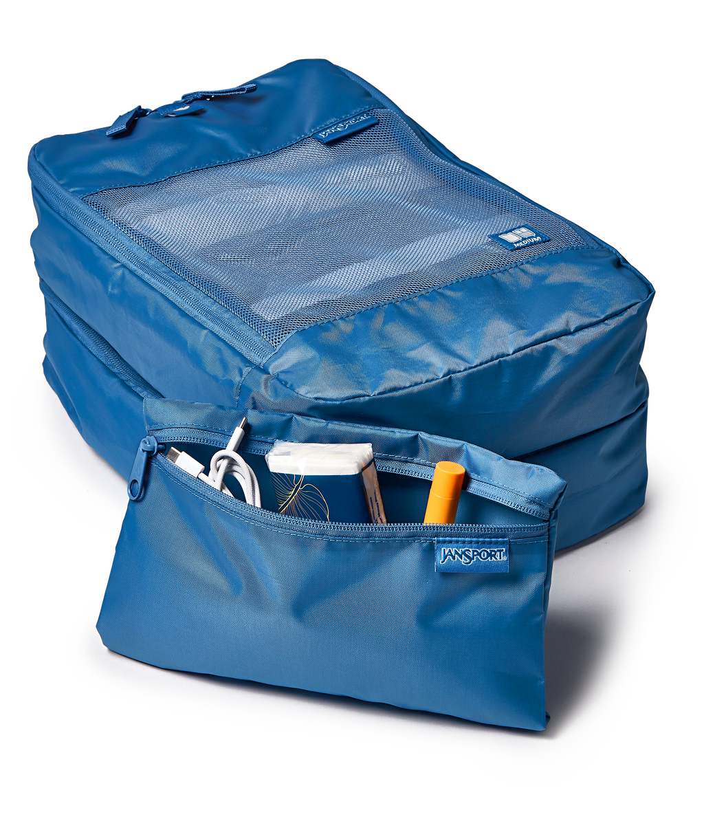 22" Carry On Luggage Packing Cubes Elemental Blue Set