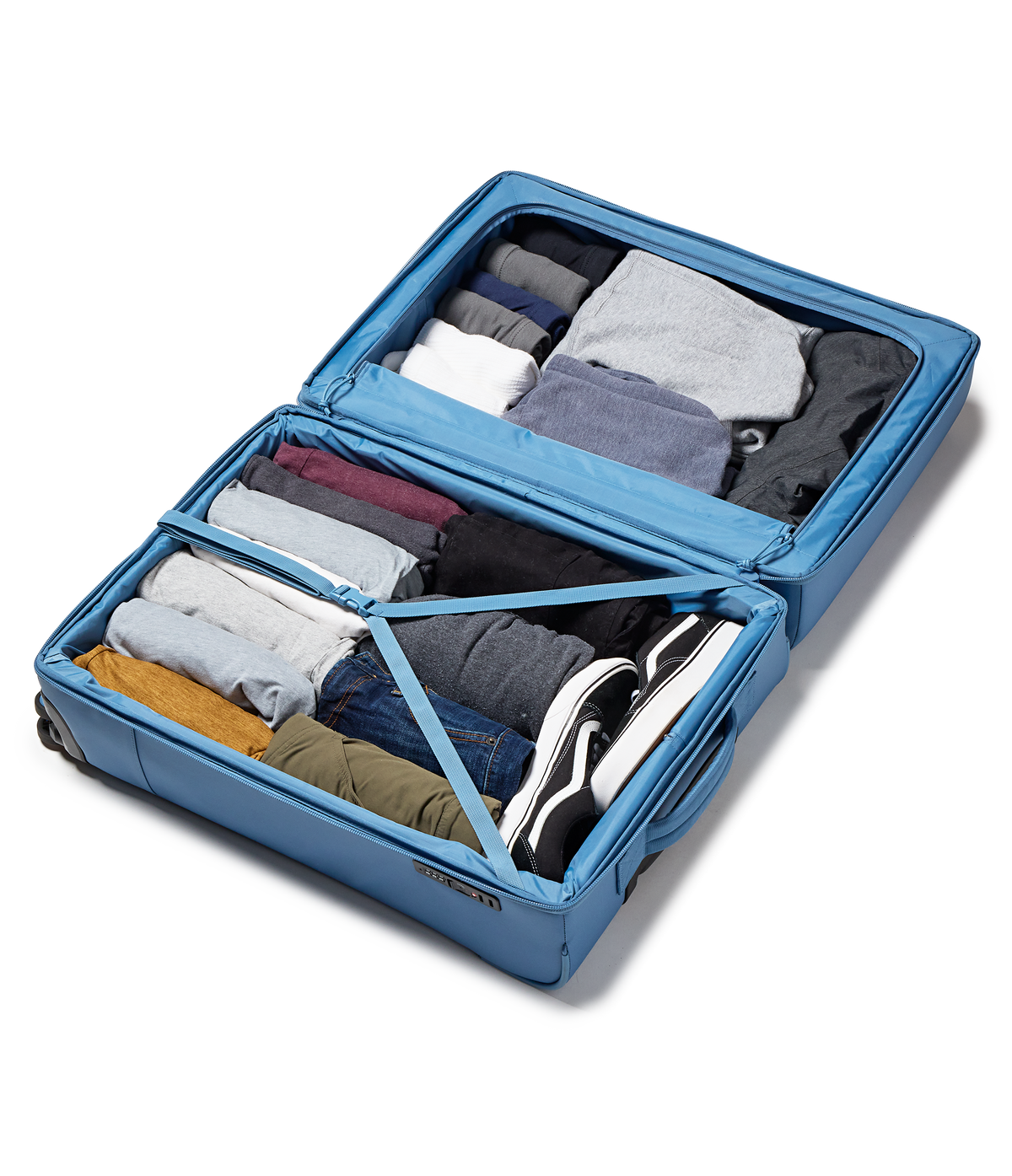 26" Checked Luggage Toiletry Bag Elemental Blue Set